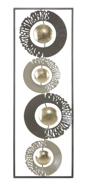Decoratiune metalica de perete Ring Multicolor, l31xA3xH89,5 cm