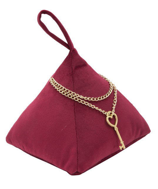 Opritor usa din material textil Triangle Bordeaux, L14xl14xH20 cm