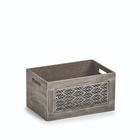 Cutie pentru depozitare din lemn, Leaves Small Gri, L30xl20xH16 cm