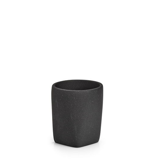 Pahar pentru periuta de dinti, din polirasina, Classic Negru, Ø7,7xH8,8 cm