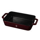 Tava din fonta cu invelis emailat pentru cuptor, L30xl20 cm, Metallic Line Burgundy