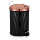 Cos de gunoi cu pedala, din otel inoxidabil, 5L, Ø20,5xH31 cm, Black Rose Small