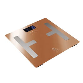 Cantar de baie digital cu analizator corporal, 150 kg, Metallic Line Rose Gold