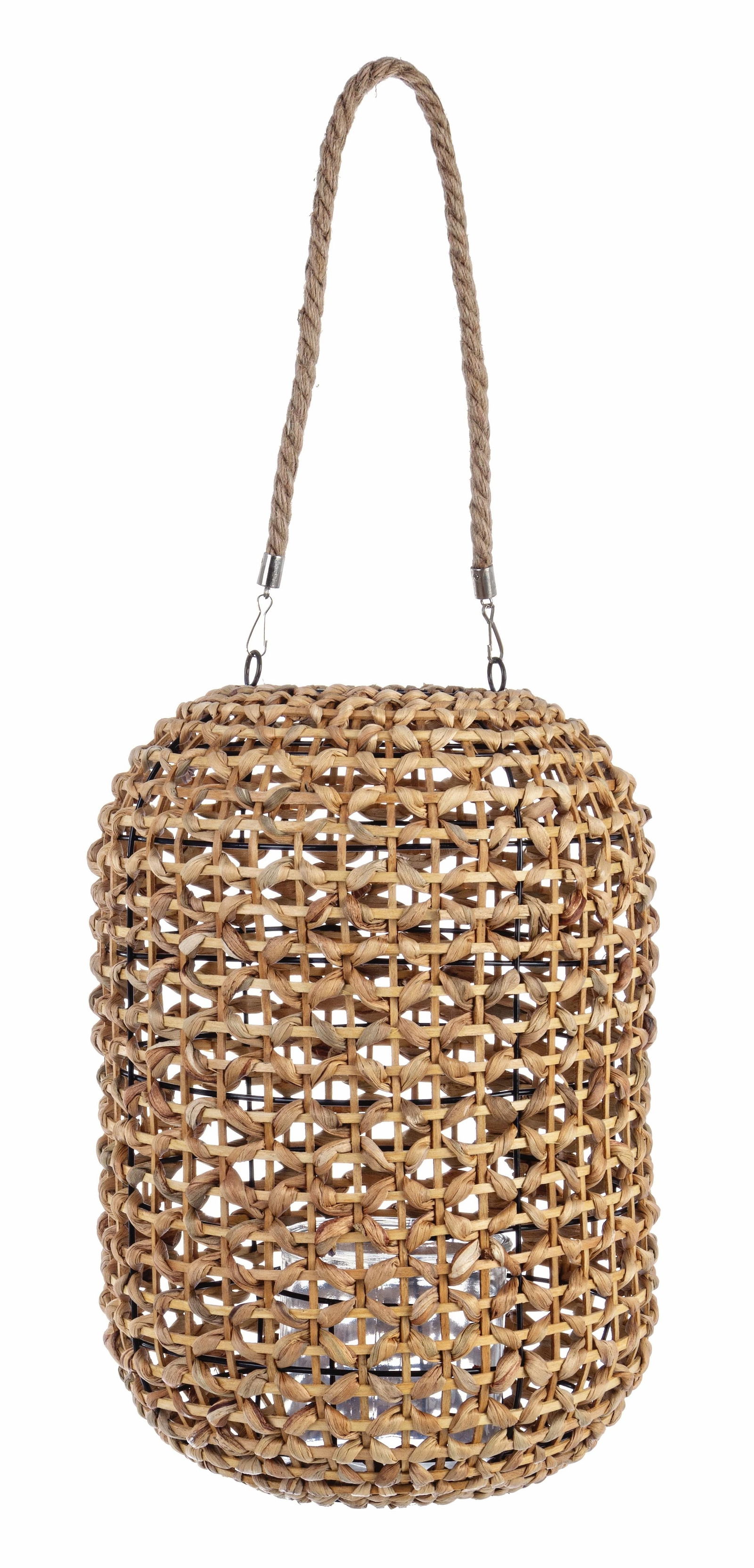 Felinar decorativ din iarba de mare Eldoret Large Natural, Ø24xH36 cm