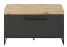 Cabinet din MDF cu 1 usa Loftis Grafit / Stejar, l96xA44xH55 cm