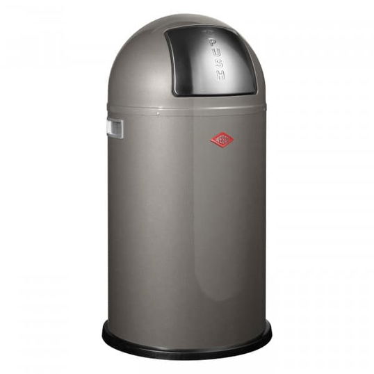 Cos de gunoi din metal Pushboy Grafit, 50L, Ø40xH75,5 cm