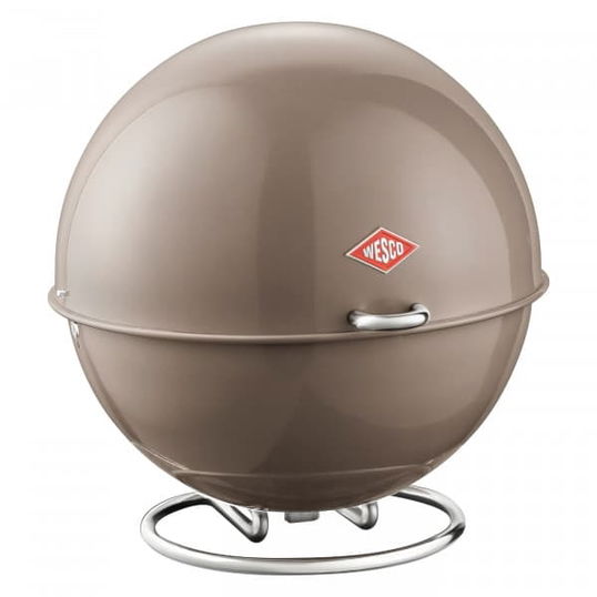 Cos pentru fructe cu capac, din metal, Superball Grej, Ø26xH26 cm