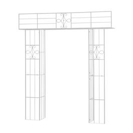 Arcada metalica de gradina Klara Alb, L210xl35xH235 cm