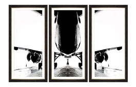 Tablou 3 piese Framed Art Aircraft Silhouette