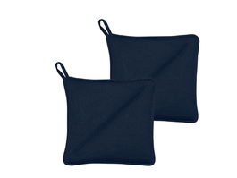 Set 2 suporturi oale fierbinti, din bumbac Soft 727316 Bleumarin, 20 x 20 cm, Södahl