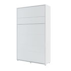 Pat rabatabil pe perete, cu mecanism pneumatic si somiera inclusa, Bed Concept Vertical Alb Mat, 200 x 120 cm
