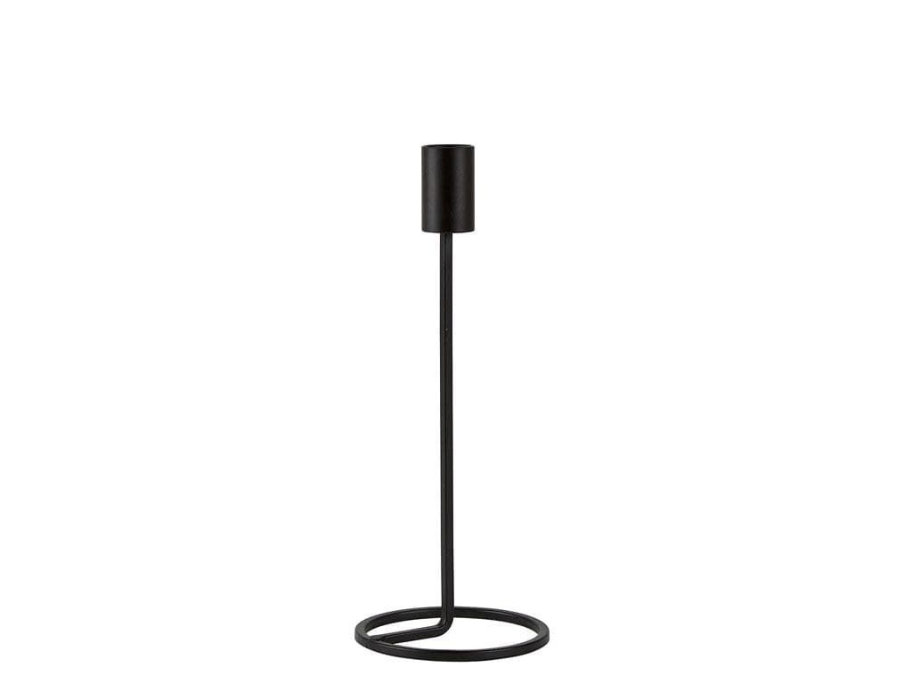 Suport lumanare din metal Irony 341419 Negru, Ø10xH23,5 cm, Villa Collection