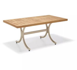 Masa de gradina / terasa din aluminiu si lemn Vegas Capuccino, L180xl90xH77 cm