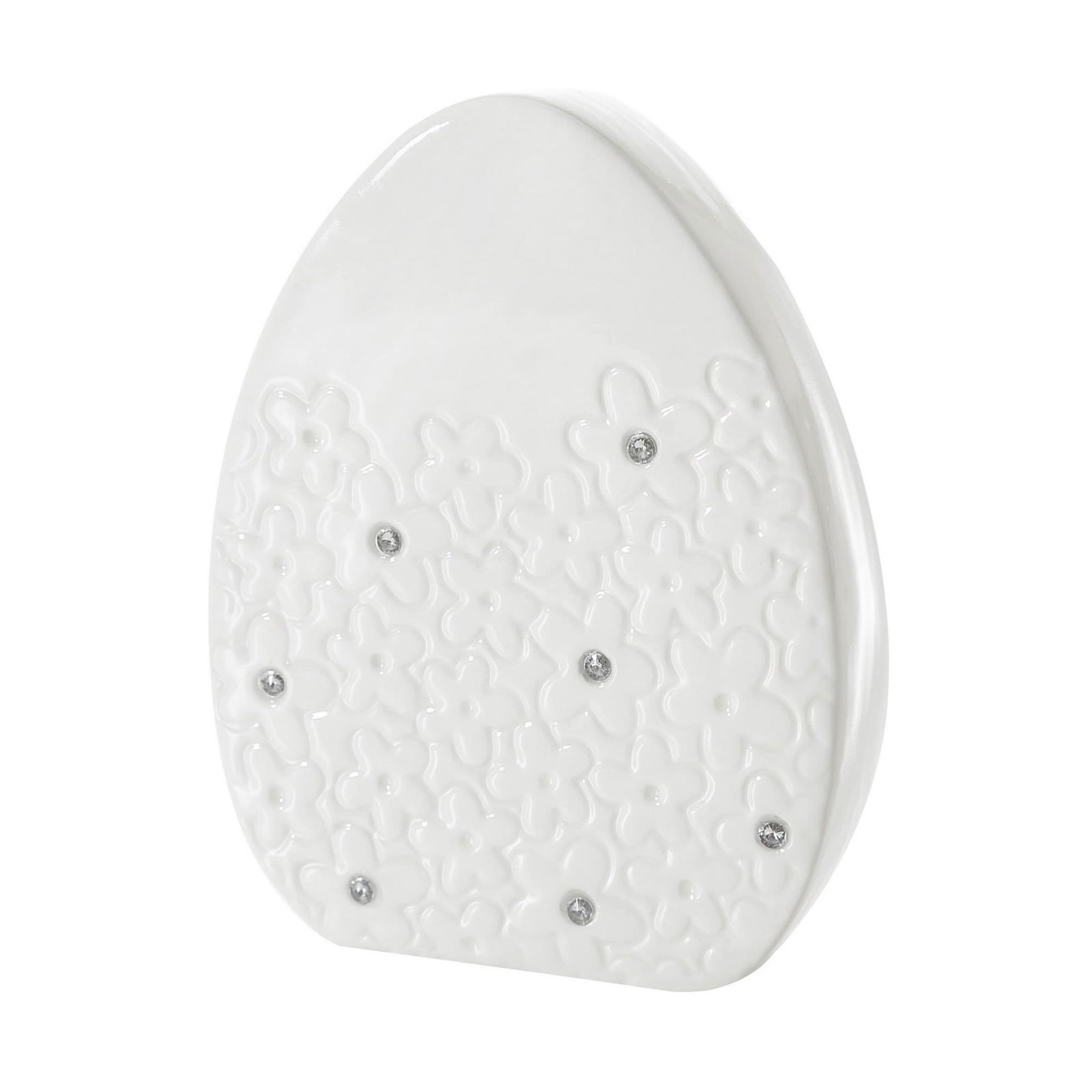 Decoratiune din dolomita Sphere Egg Big Alb, L11xl4xH15 cm