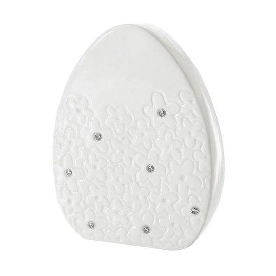 Decoratiune din dolomita Sphere Egg Big Alb, L11xl4xH15 cm