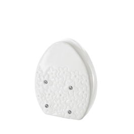 Decoratiune din dolomita Sphere Egg Small Alb, L8xl3xH11 cm