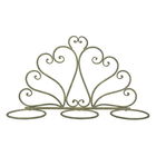 Suport de perete pentru 3 ghivece, din metal, Flower Verde Antichizat, L46,8xl15,2xH26,8 cm