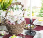 Cosulet decorativ cu oua Pastel Natural Easter, L22xl20xH34 cm