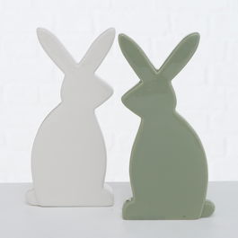 Decoratiune din dolomita Wally Alb / Verde, Modele Asortate, L9xl2xH18 cm