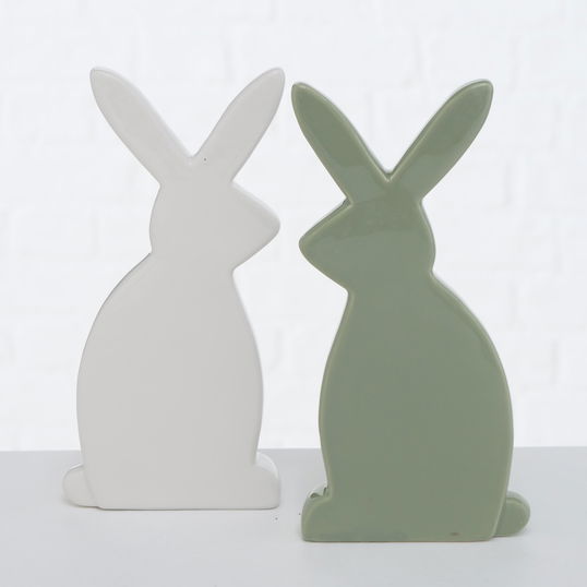 Decoratiune din dolomita Wally Alb / Verde, Modele Asortate, L9xl2xH18 cm