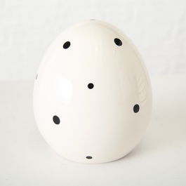 Decoratiune din ceramica Finn Alb / Negru, Modele Asortate, Ø7xH8 cm