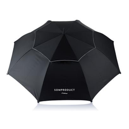 Umbrela pentru 2 persoane, Hurricane Negru, Ø96xH120 cm, SomProduct