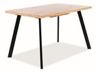Masa extensibila din pal si metal, Bridgit Stejar Wotan / Negru, L118-160xl80xH75 cm
