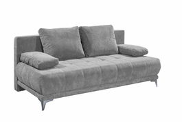 Canapea extensibila cu lada de depozitare, tapitata cu stofa, 3 locuri, Jenifer Gri deschis, l203xA101xH86 cm