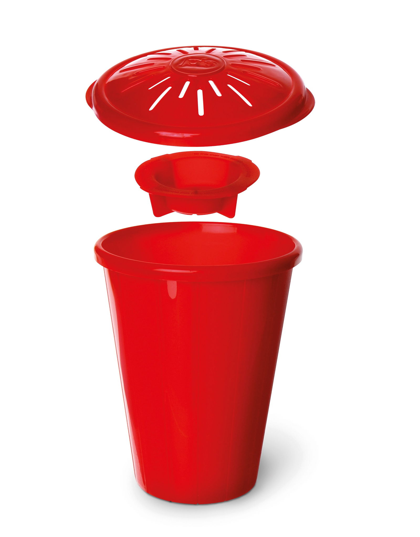 Recipient pentru popcorn la microunde, din plastic, Ø13xH16 cm, Joie Rosu