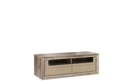 Comoda TV din pal, cu 2 sertare Tadita Stejar / Bej, l143,7xA54,2xH49,8 cm