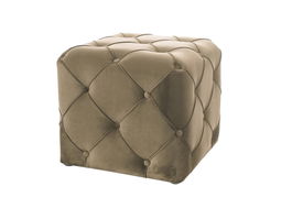 Taburet tapitat cu stofa Avidan K Velvet Bej, l50xA50xH45 cm