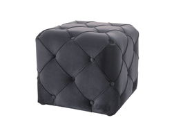 Taburet tapitat cu stofa Avidan K Velvet Negru, l50xA50xH45 cm