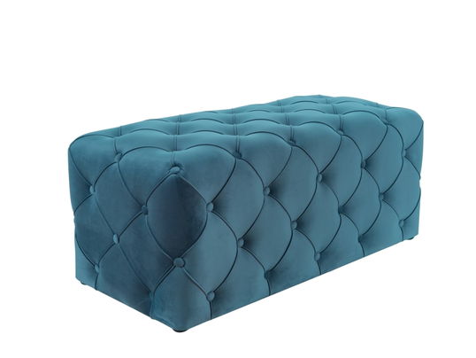 Banca tapitata cu stofa Avidan Velvet Turcoaz, l102xA50xH45 cm