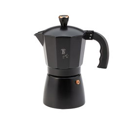 Espressor manual din aluminiu, 6 cesti, Black Rose