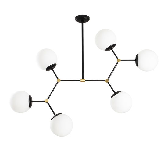 Lustra Damar 6326 Alb / Negru / Auriu