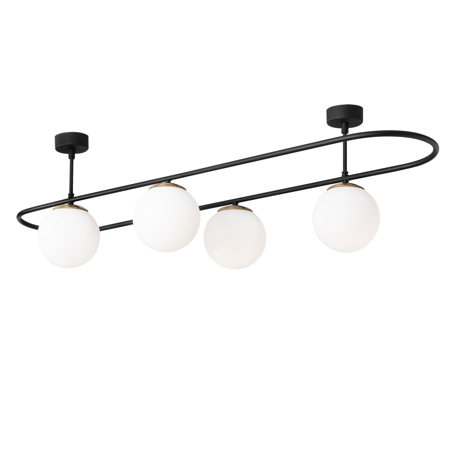 Lustra Abakus 4891 Negru / Alb