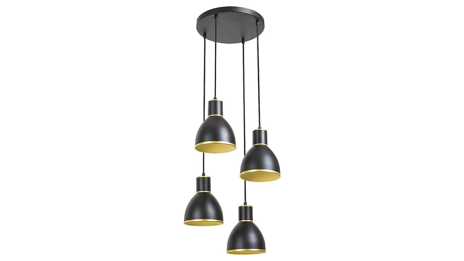 Lustra Mackenzie Four 5604 Negru / Auriu