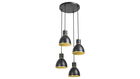 Lustra Mackenzie Four 5604 Negru / Auriu