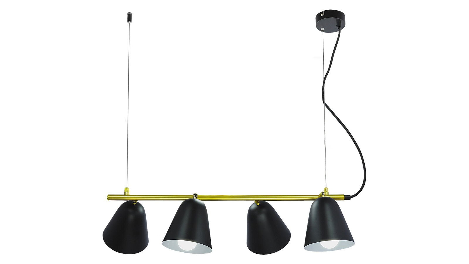 Lustra Alder 5377 Negru / Auriu
