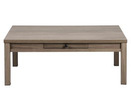 Masa de cafea din MDF si furnir, cu 1 sertar Brentwood Gri, L112xl58xH42 cm
