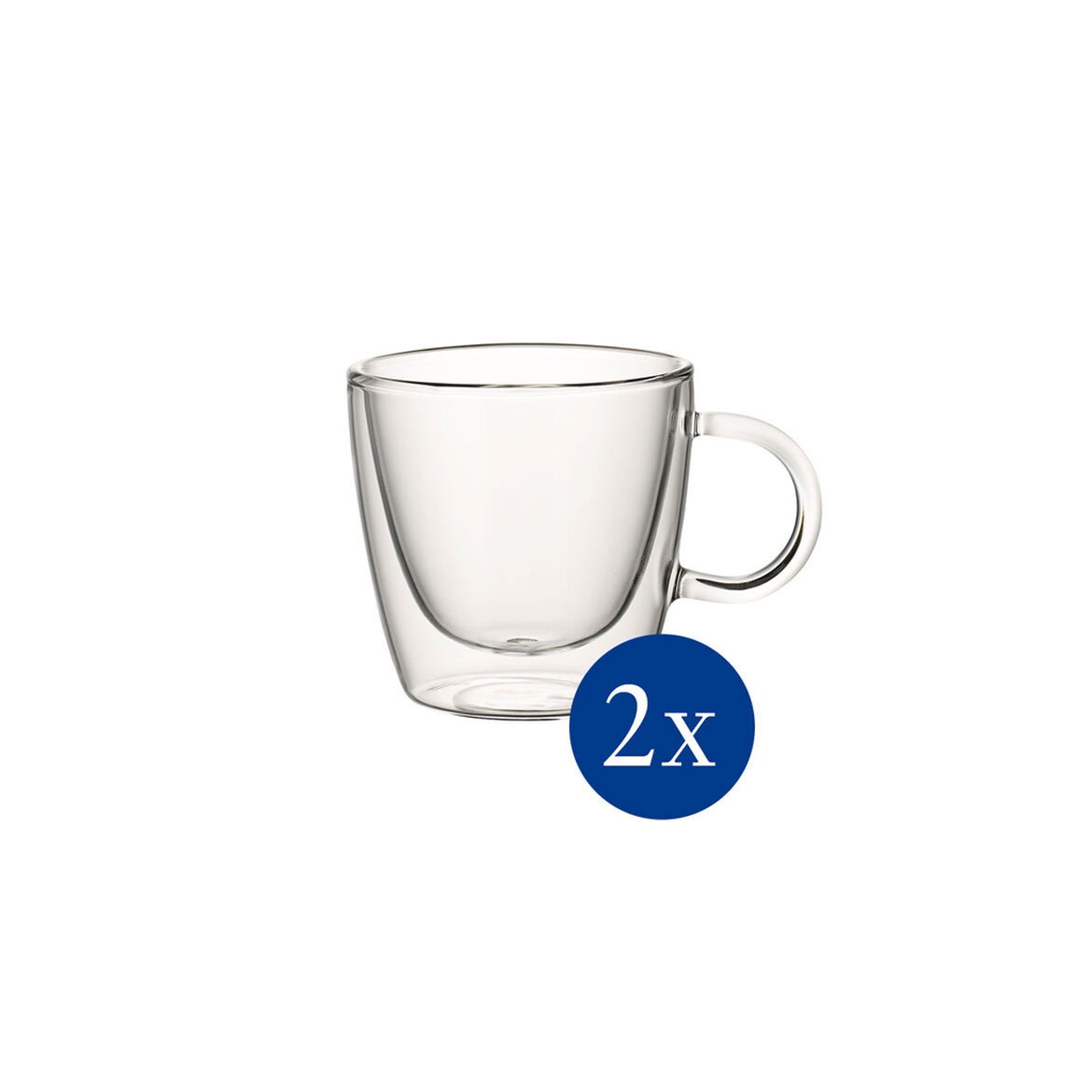 Set 2 cesti cafea, din sticla cu pereti dubli, Artesano M Transparent, 220 ml, Villeroy & Boch