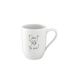 Cana din portelan, Statement Don`t talk to me, Alb, 340 ml, Villeroy & Boch