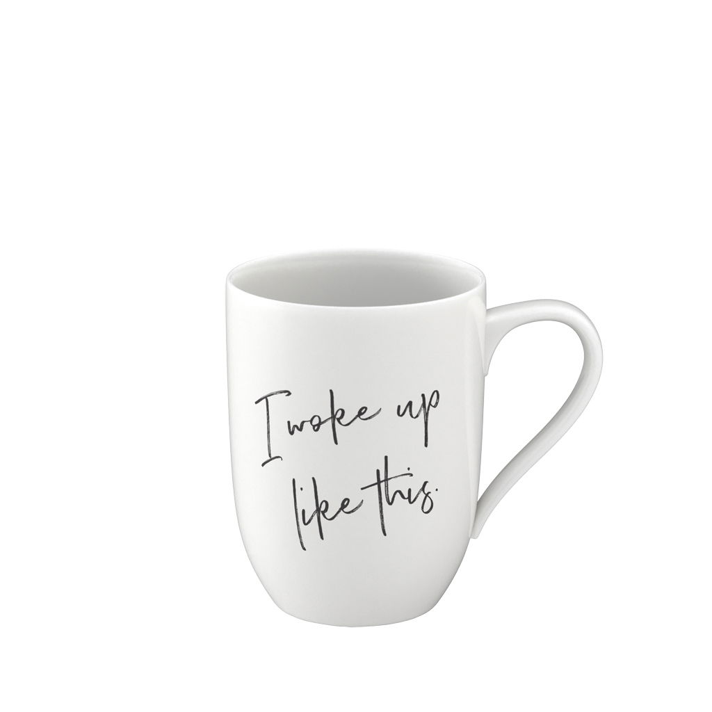Cana din portelan, Statement I woke up like this, Alb, 340 ml, Villeroy & Boch