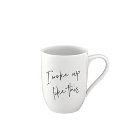 Cana din portelan, Statement I woke up like this, Alb, 340 ml, Villeroy & Boch