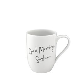 Cana din portelan, Statement Good Morning Sunshine, Alb, 340 ml, Villeroy & Boch