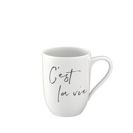 Cana din portelan, Statement C'est la vie, Alb, 340 ml, Villeroy & Boch