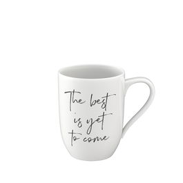 Cana din portelan, Statement The best is yet to come, Alb, 340 ml, Villeroy & Boch