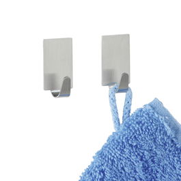 Set carlige pentru perete, din otel inoxidabil, Mat Crom, L1,9xl1,5xH3 cm, 4 piese