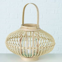 Felinar decorativ din bambus Helios Natural, Ø39xH27 cm