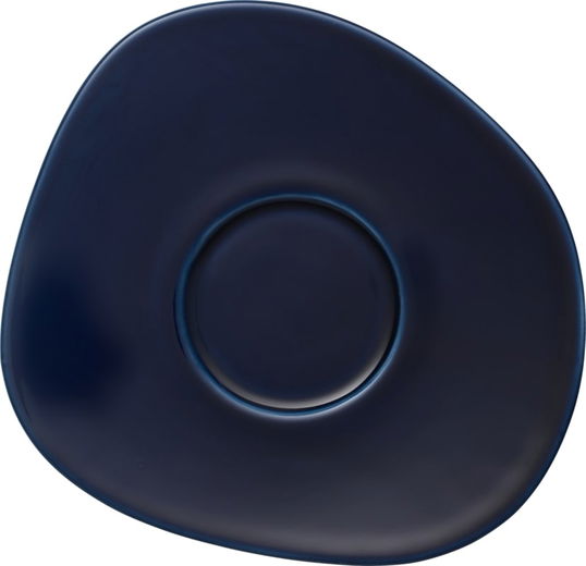 Set 6 farfurioare cesti cafea, din portelan, Organic Bleumarin, 17,5 cm, Villeroy & Boch